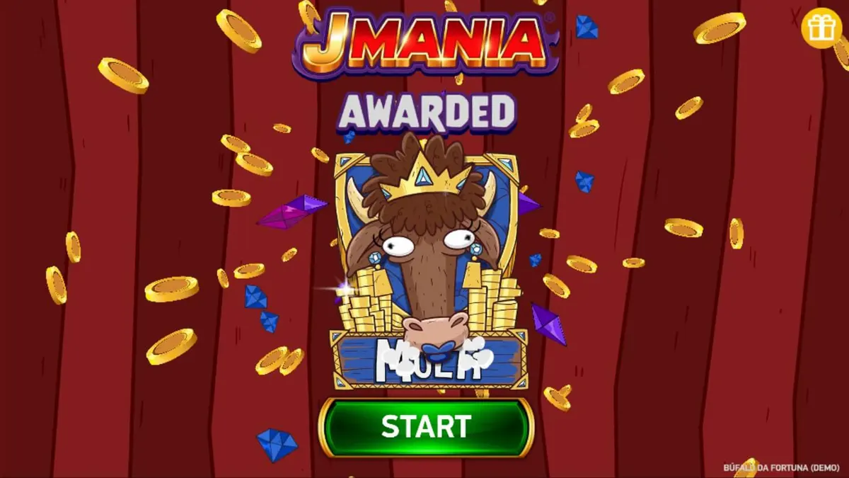 Giao diện trò chơi slot Buffalo da Fortuna với biểu tượng trâu vàng và phong cảnh miền Tây