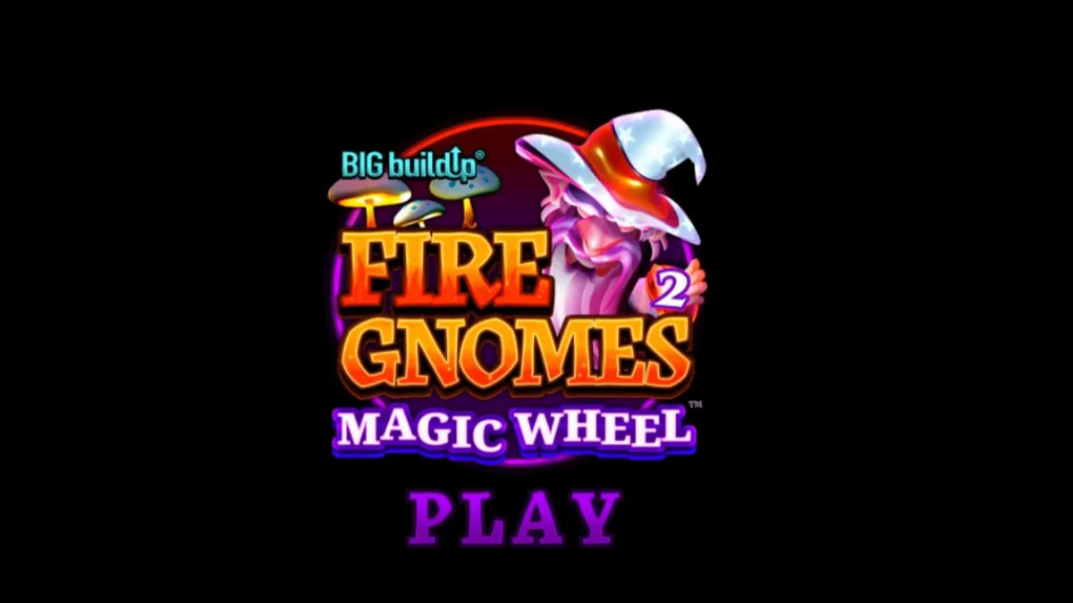 Giao diện trò chơi slot Fire Gnomes 2 Magic Wheel với các biểu tượng nấm và phù thủy